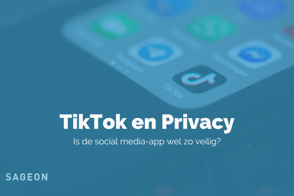 Smartphone met het TikTok-icoontje uitgelicht, en andere apps.